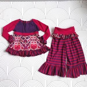 Persnickety Matching Set Pink and Purple Floral Delight
